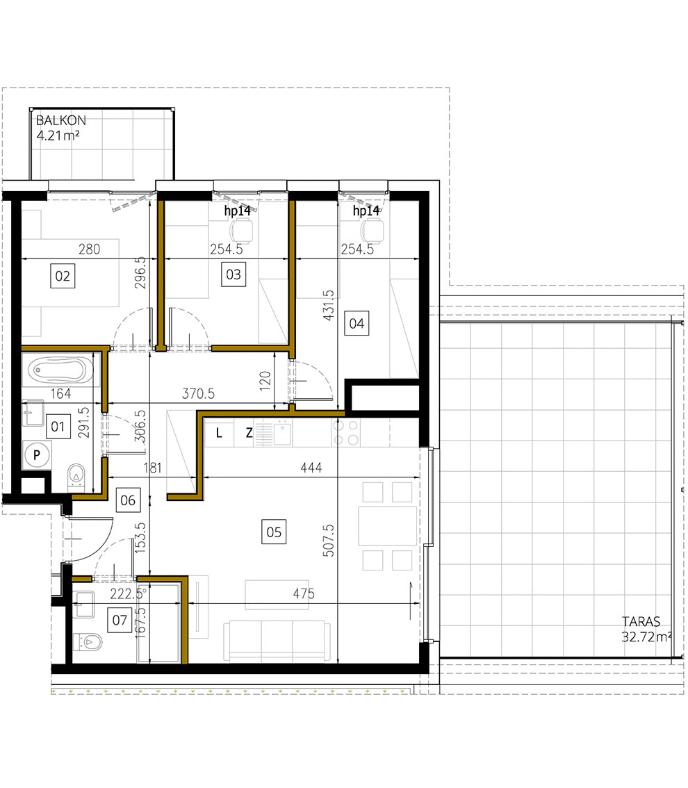 Plan of the flat.