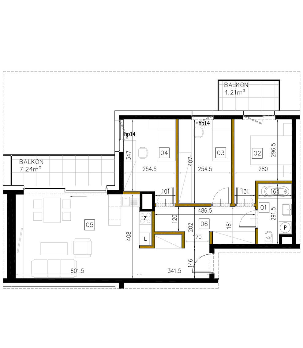 Plan of the flat.