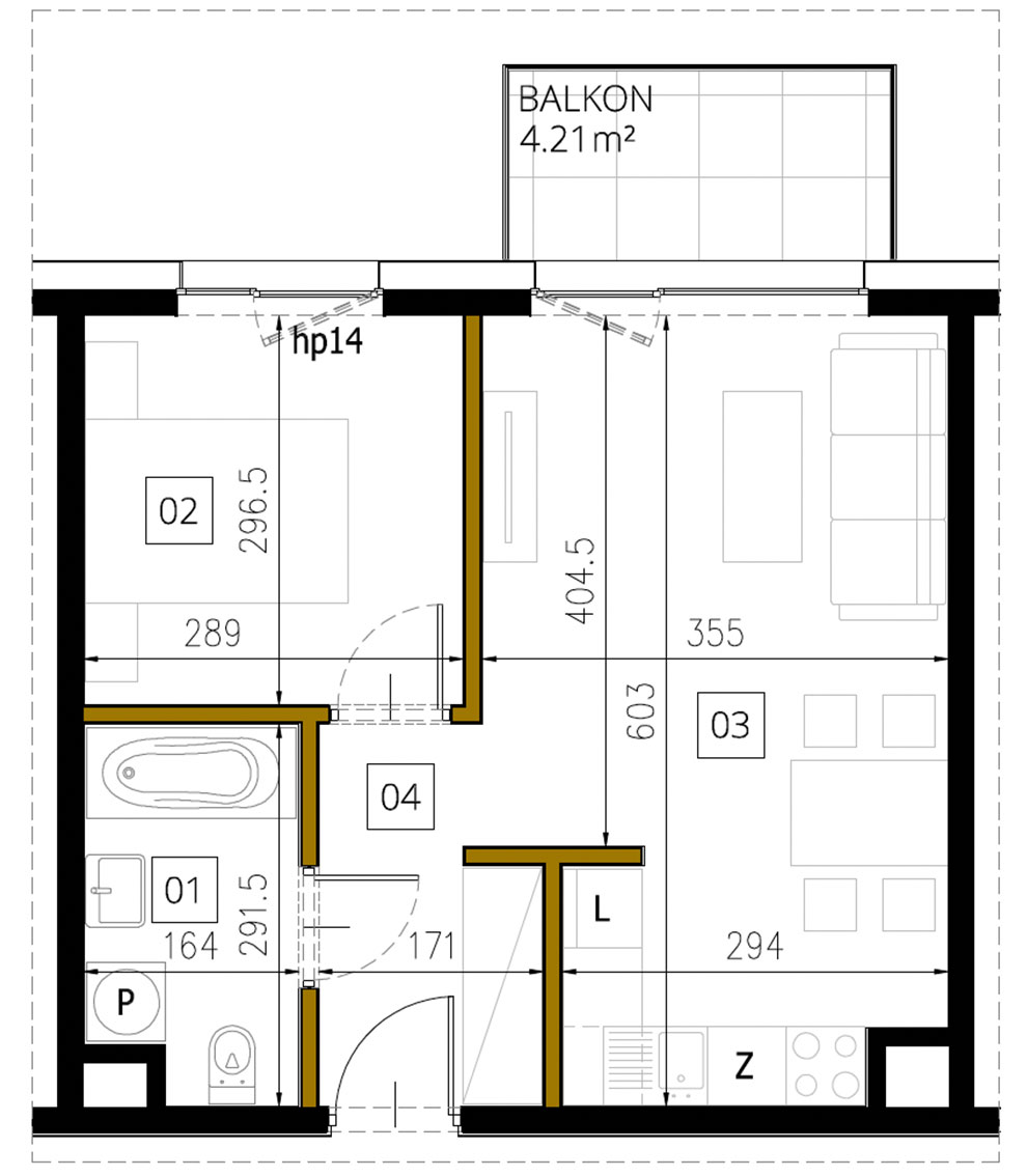 Plan of the flat.