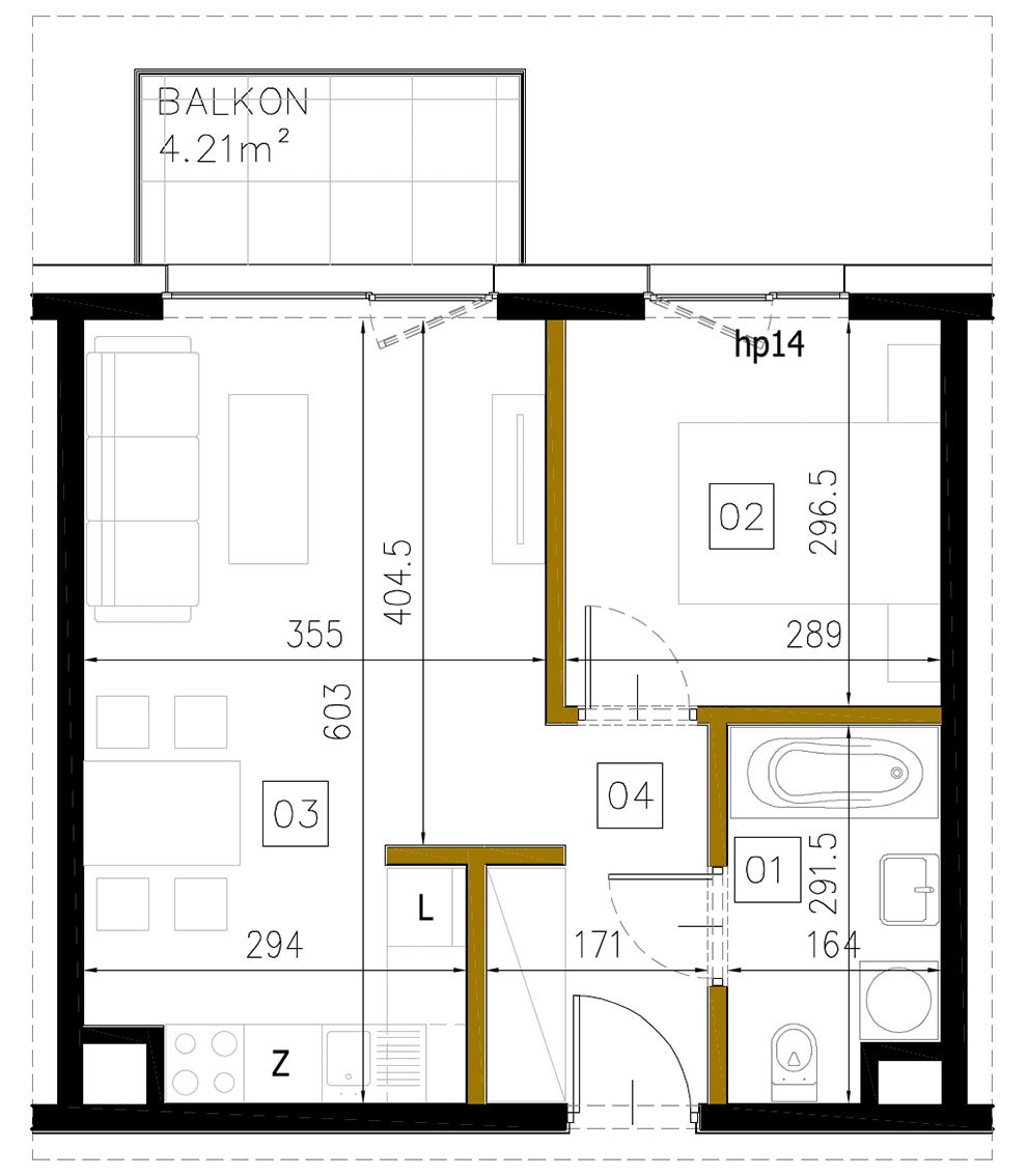 Plan of the flat.