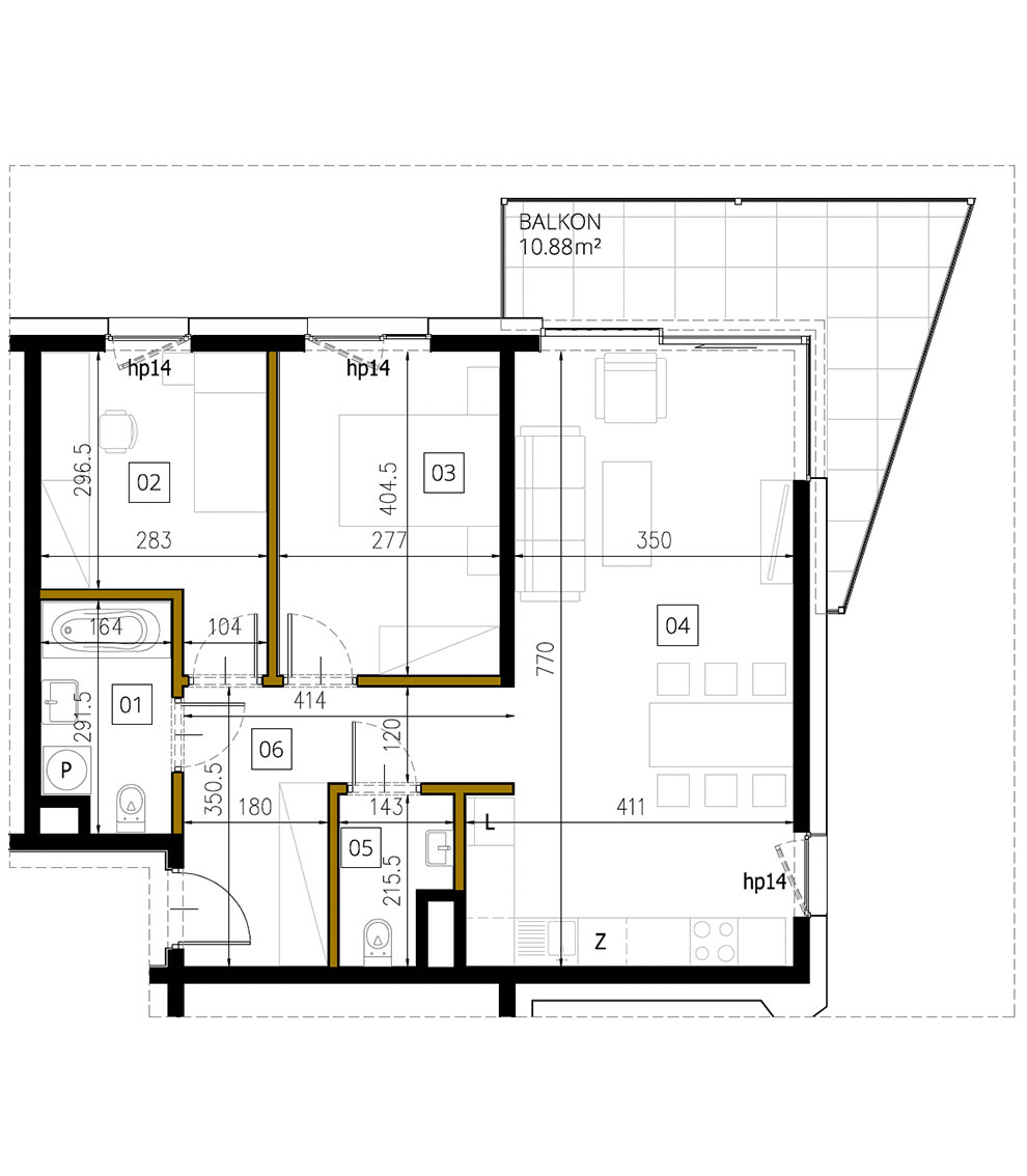 Plan of the flat.